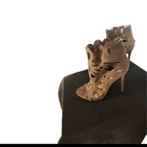 Elegant Brown Cutout Heels